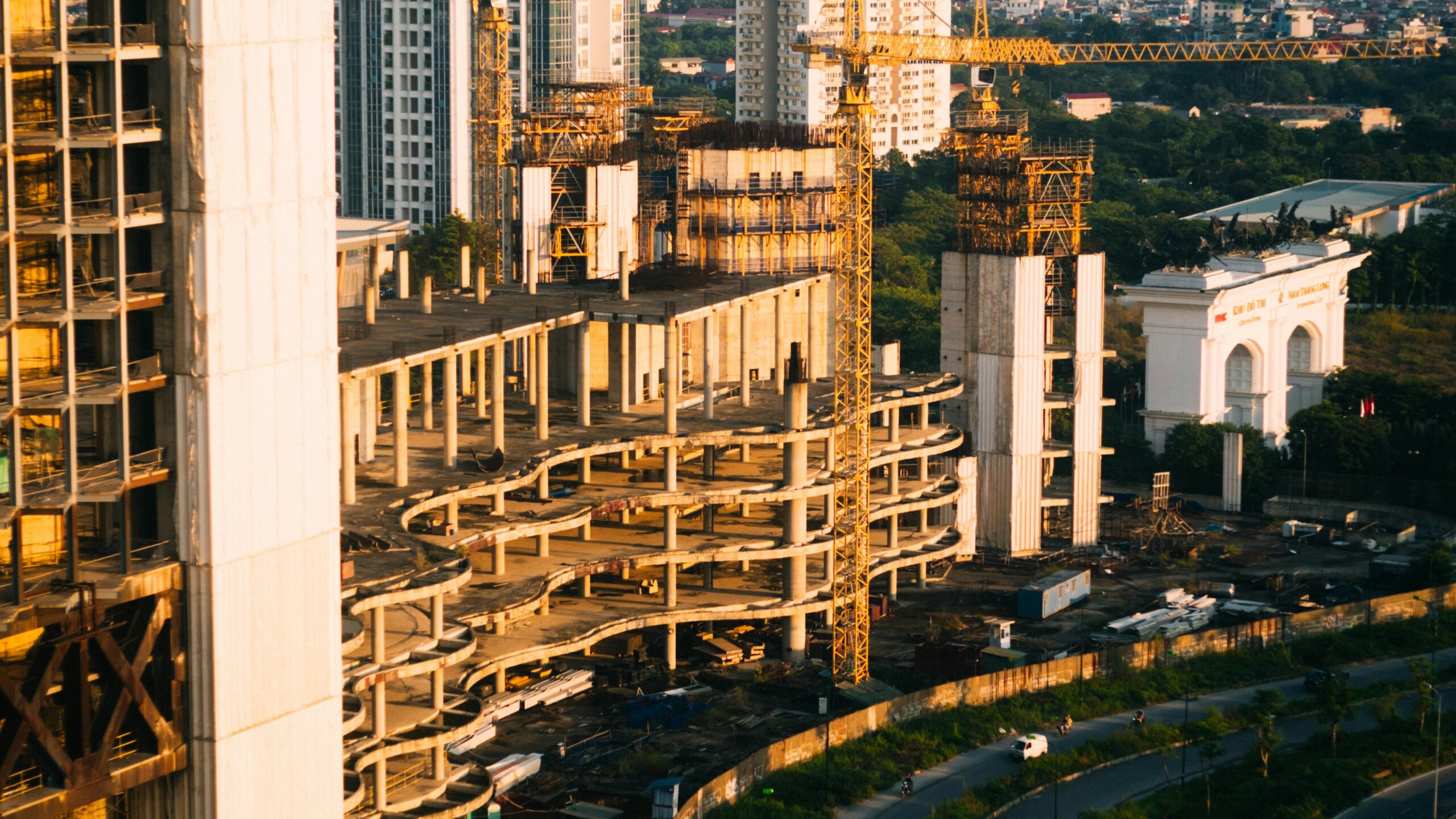 High rise buildings under construction